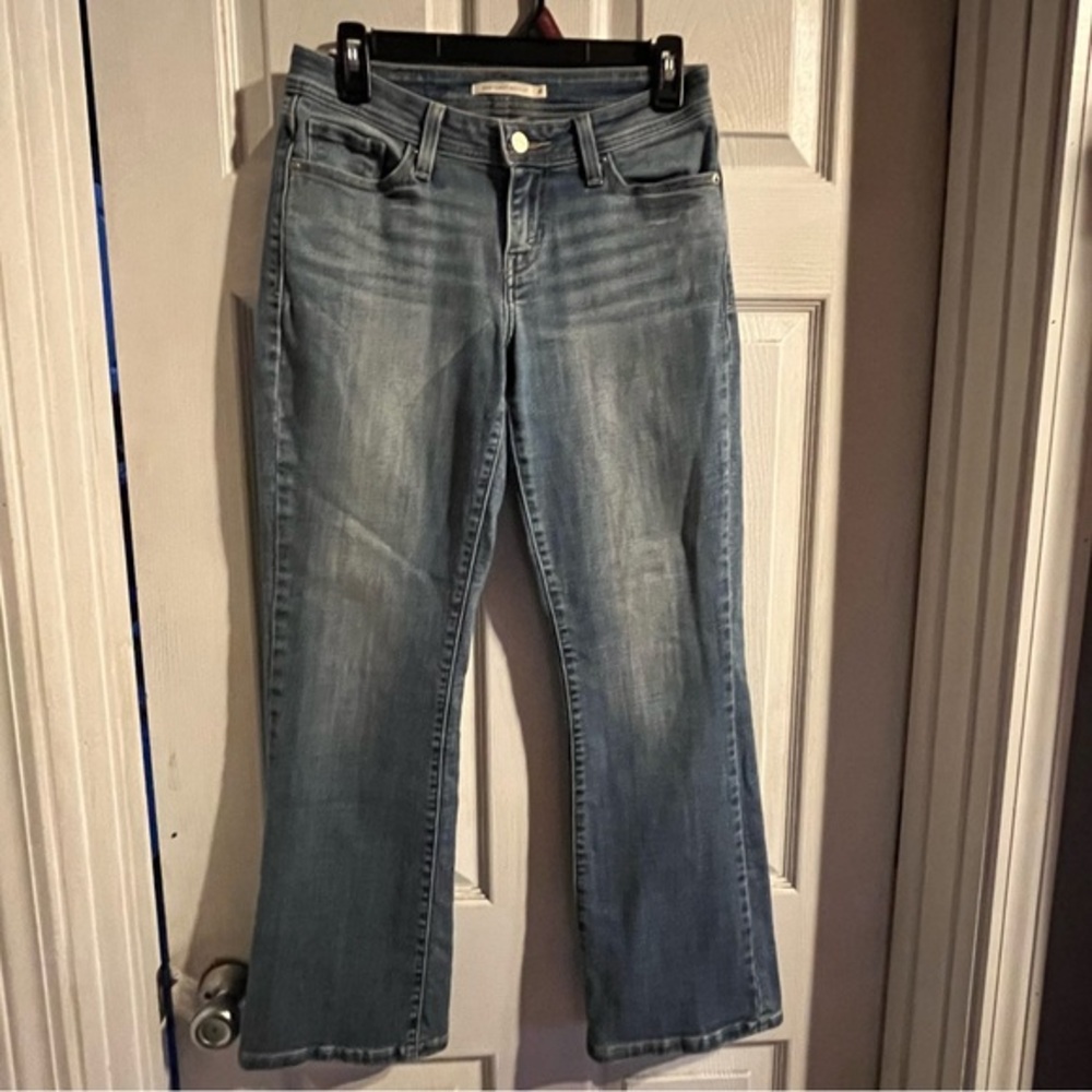 Levis 529 Curvy Bootcut Jeans Womens Sz 4 Med Wash Mid Rise Classic Blue Denim